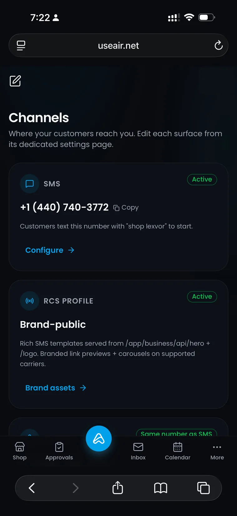Channel notifications for agent jobs by text or call
